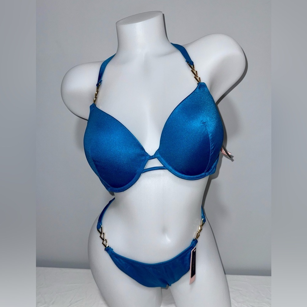 NWT Victoria Secret Shimmer Bikini Set 38C - Picture 2 of 7